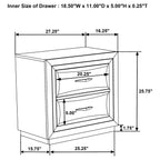 Atlas Dark Oak 2-drawer Bedroom Nightstand Bedside Table