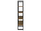 Danbrook 71-inch 4-shelf Bookshelf Black and Aged Walnut
