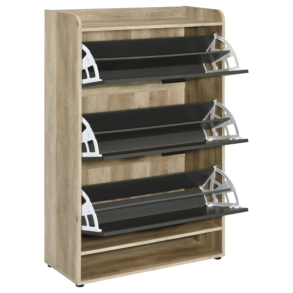 Denia 3-tier Engineered Wood Shoe Cabinet White