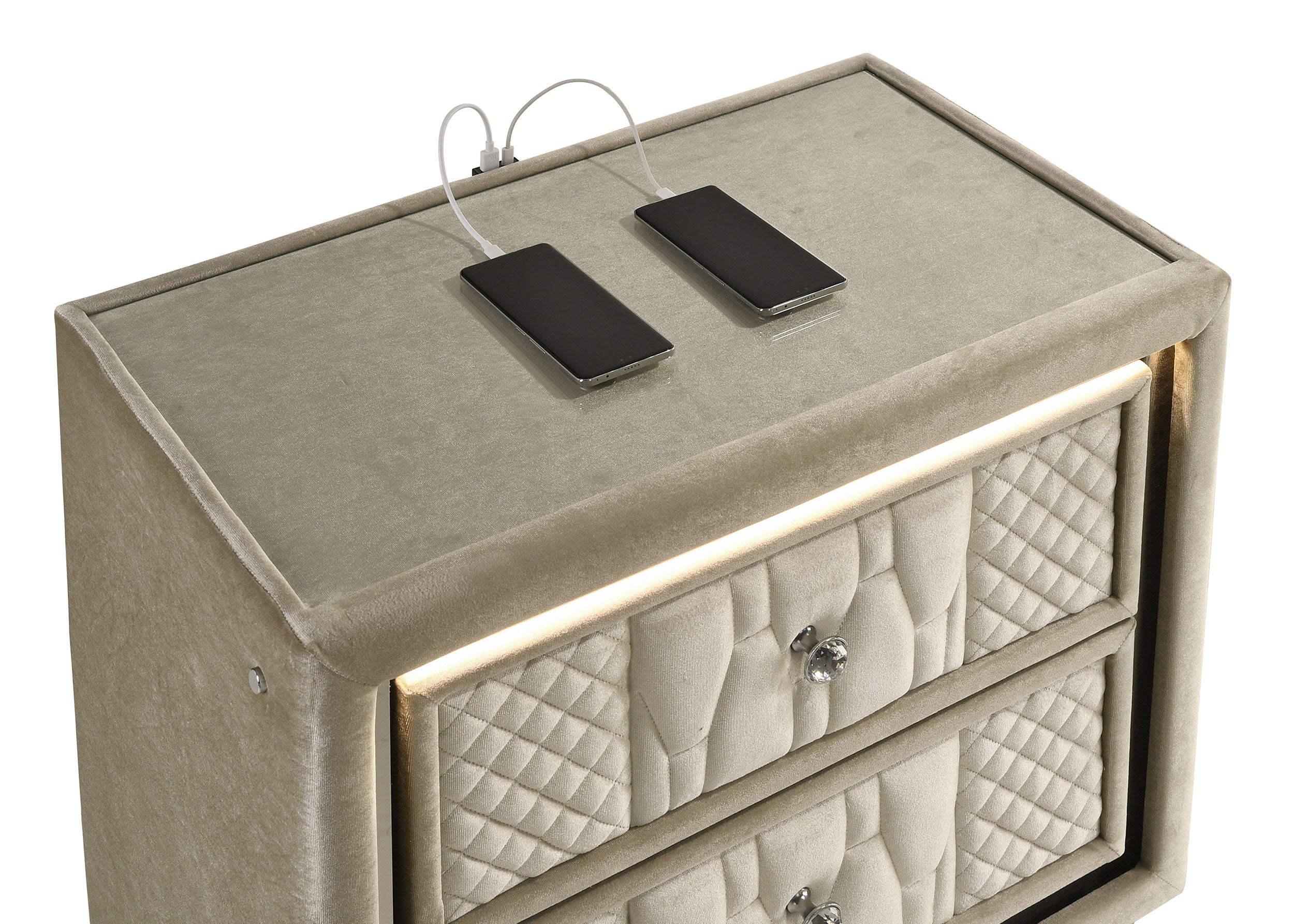 Lorient Drawer LED Nightstand Usb