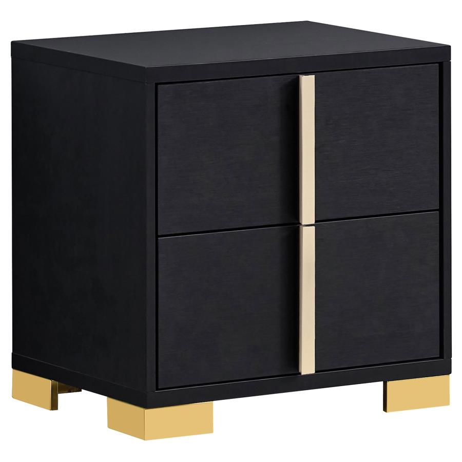 Marceline 2-drawer Nightstand Black - 222832