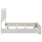 Marceline Wood Full LED Panel Bed White