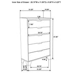 Henderson Medium Oak 5-drawer Bedroom Chest of Drawers