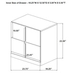 Ines White High Gloss 2-drawer Nightstand Bedside Table