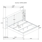 Arielle Bookcase Panel Storage Bed