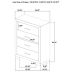 Arielle Light Oak 4-drawer Bedroom Chest of Drawers