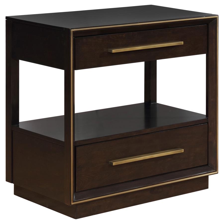 Durango 2-drawer Nightstand Smoked Peppercorn - 223262