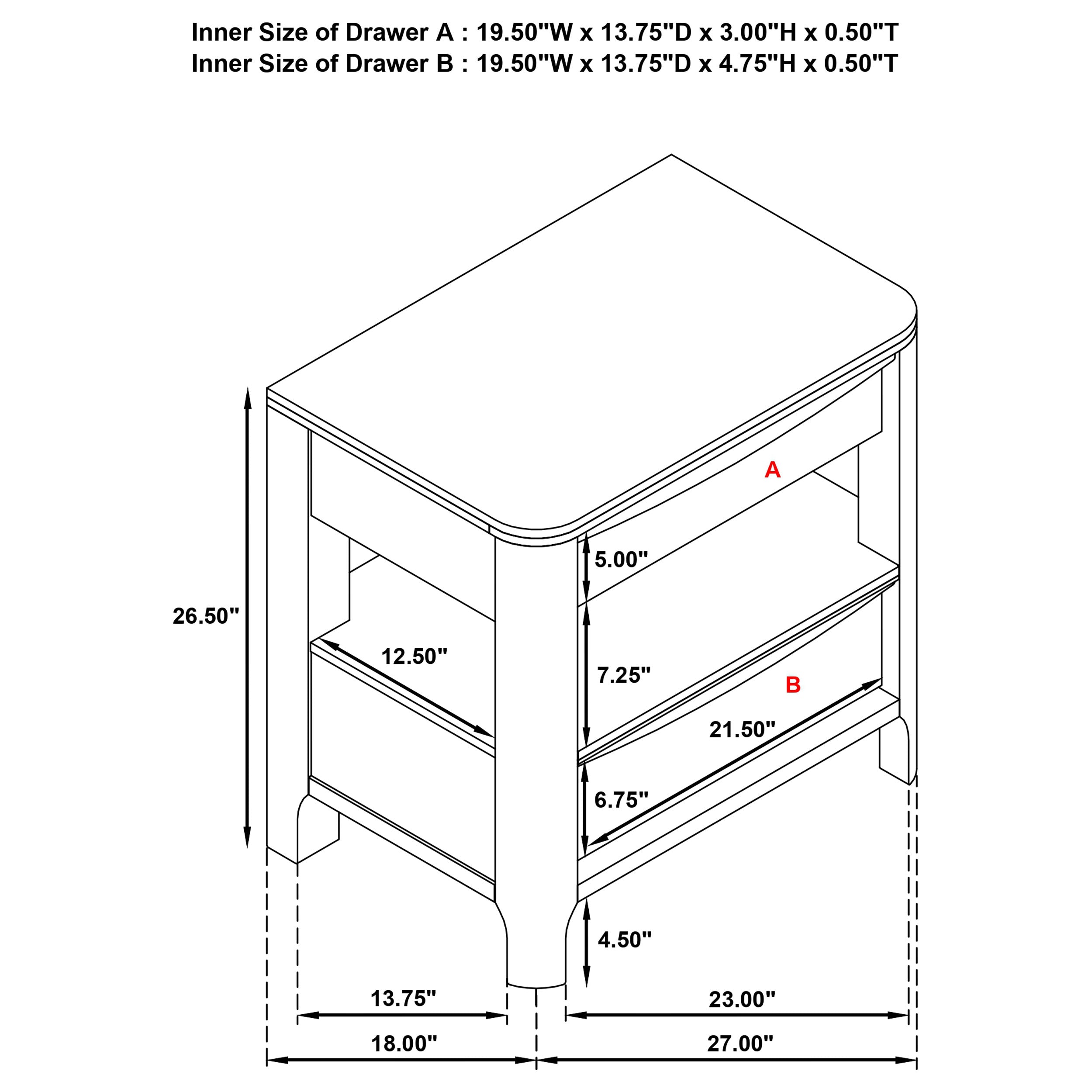 Maderia Walnut Nightstand