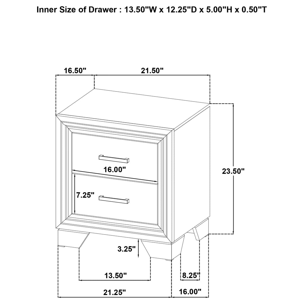 Wright Brown Oak Nightstand