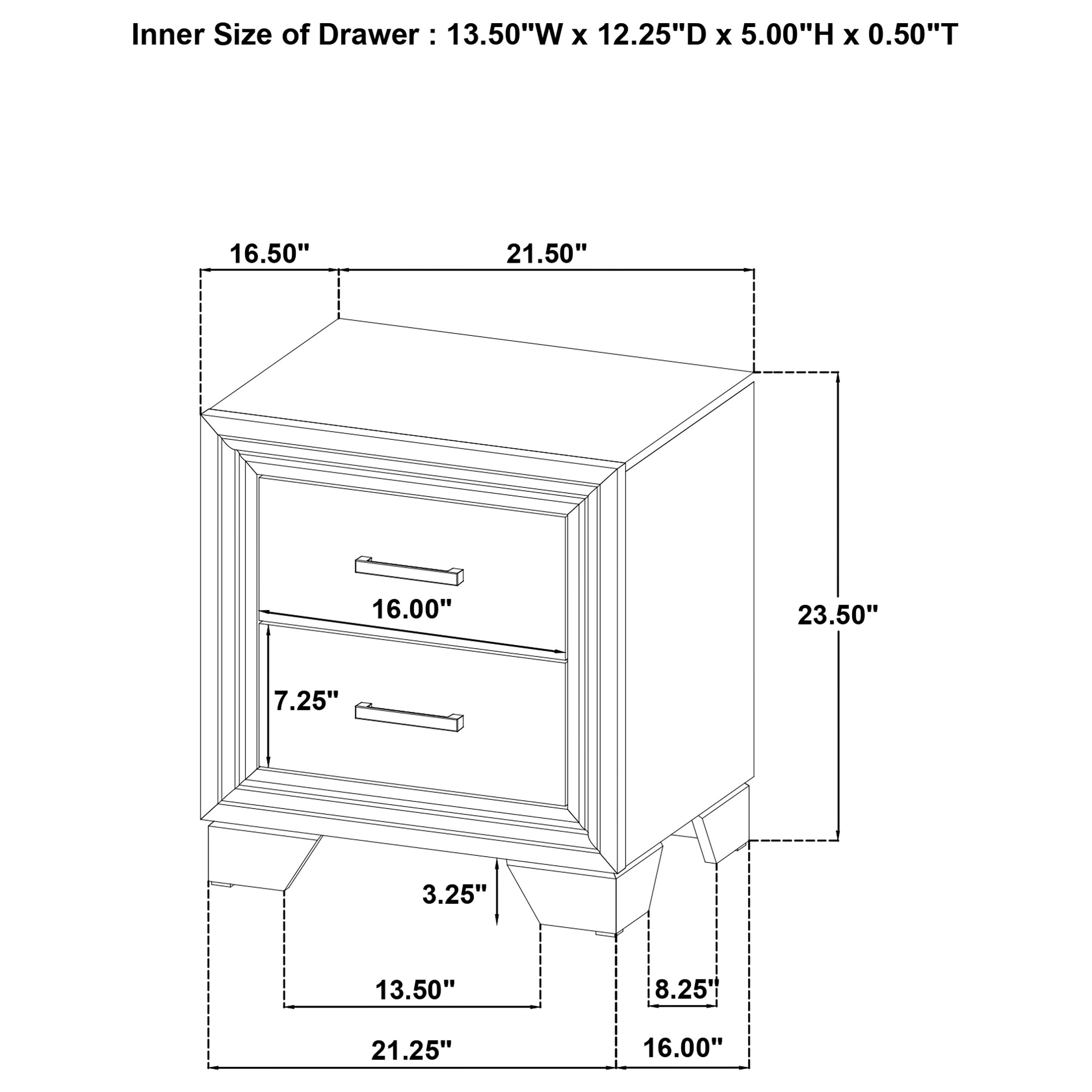 Wright Brown Oak Nightstand