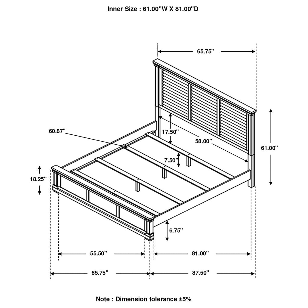 Hillcrest White Queen Panel Bed