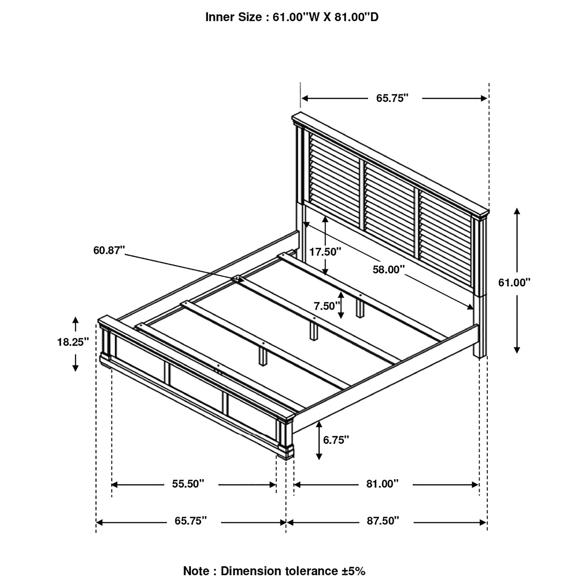 Hillcrest White Queen Panel Bed