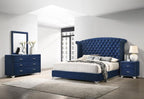 Melody 4-piece Eastern King Bedroom Set Pacific Blue - 223371KE-S4