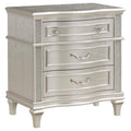 Evangeline 3-drawer Nightstand Silver Oak - 223392