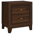Welsley 2-drawer Nightstand Bedside Table Walnut - 223442