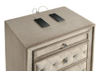 Antonella Ivory & Camel Nightstand
