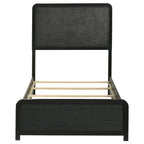 Cavelle 51-inch Upholstered Twin Panel Bed Black