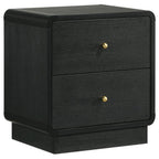 Cavelle 2-drawer Nightstand Bedside Table Black - 223662