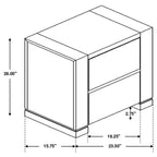 Lorenzo Dark Grey Nightstand