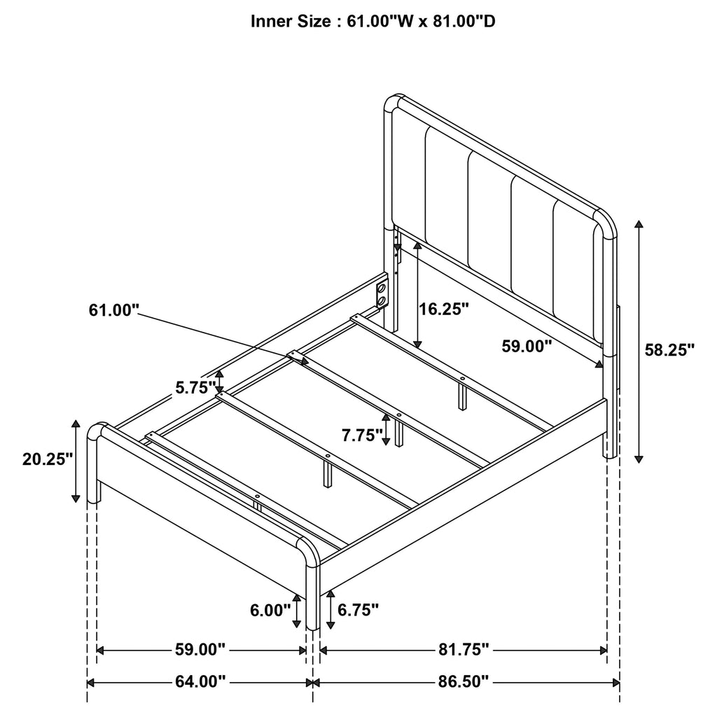 Amsbury Nutmeg Queen Panel Bed
