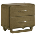 Amsbury 2-drawer Nightstand Bedside Table Nutmeg - 224272