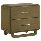 Amsbury 2-drawer Nightstand Bedside Table Nutmeg - 224272
