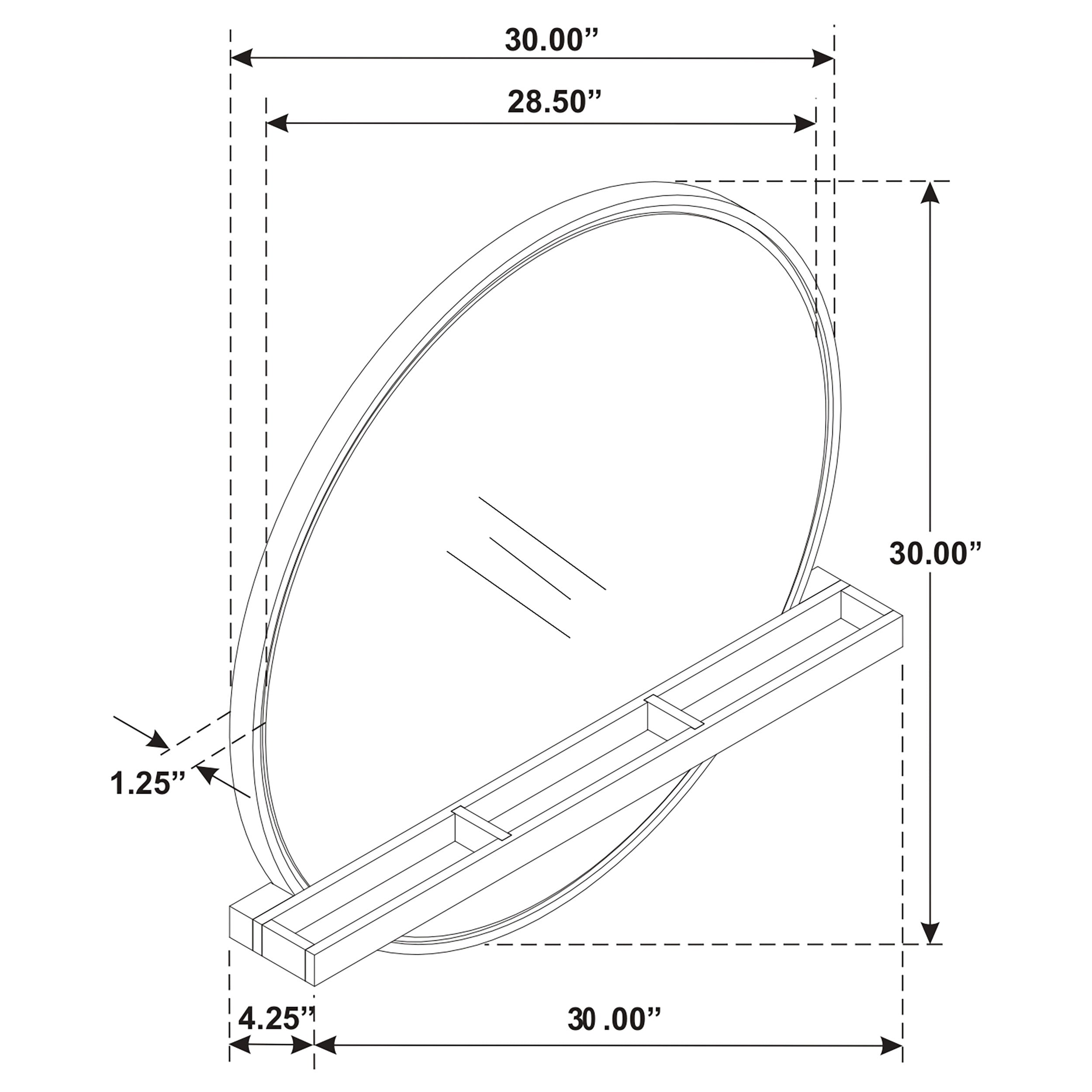 Arini Black Vanity Mirror