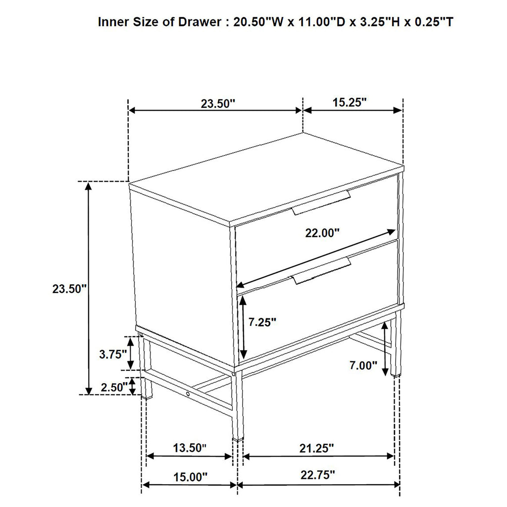 Sonora White Nightstand