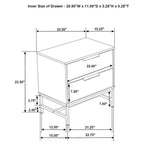 Sonora White Nightstand