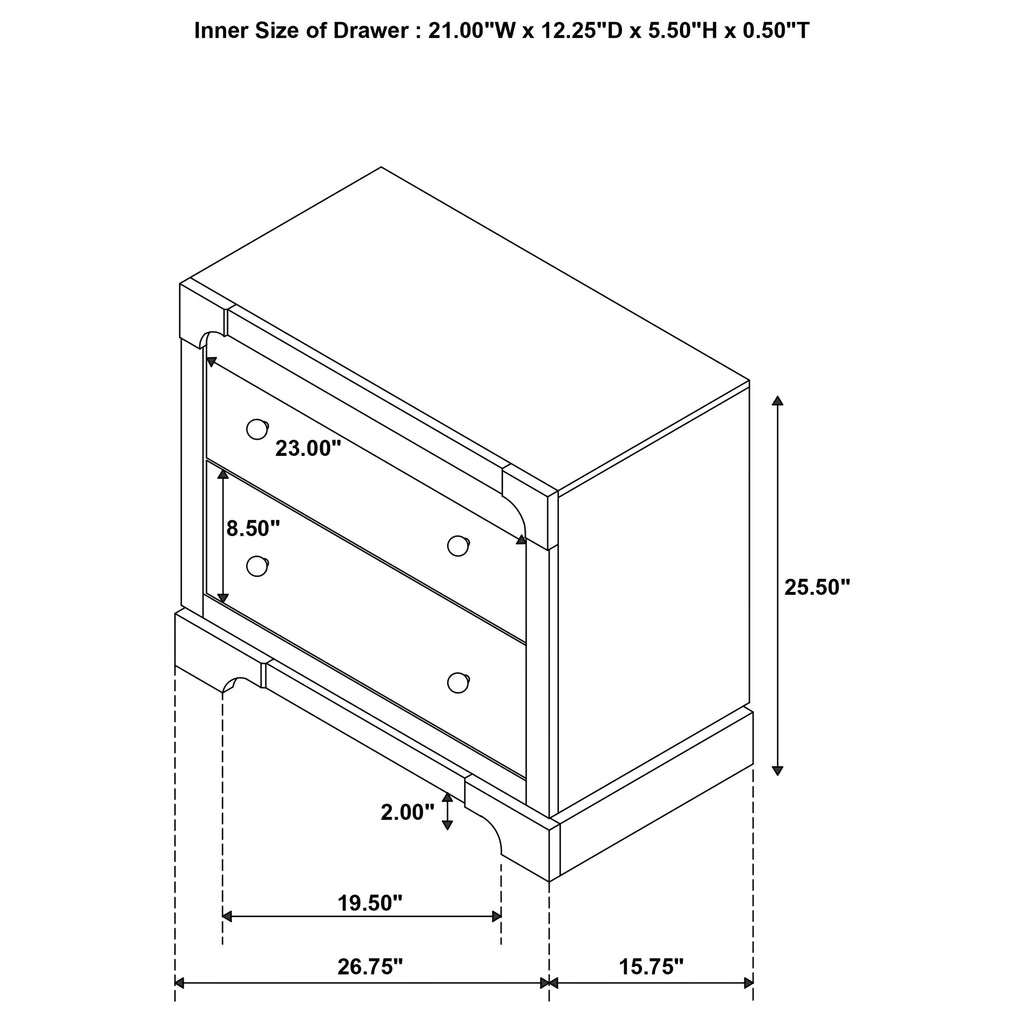 Gran Park Dark Cocoa Nightstand