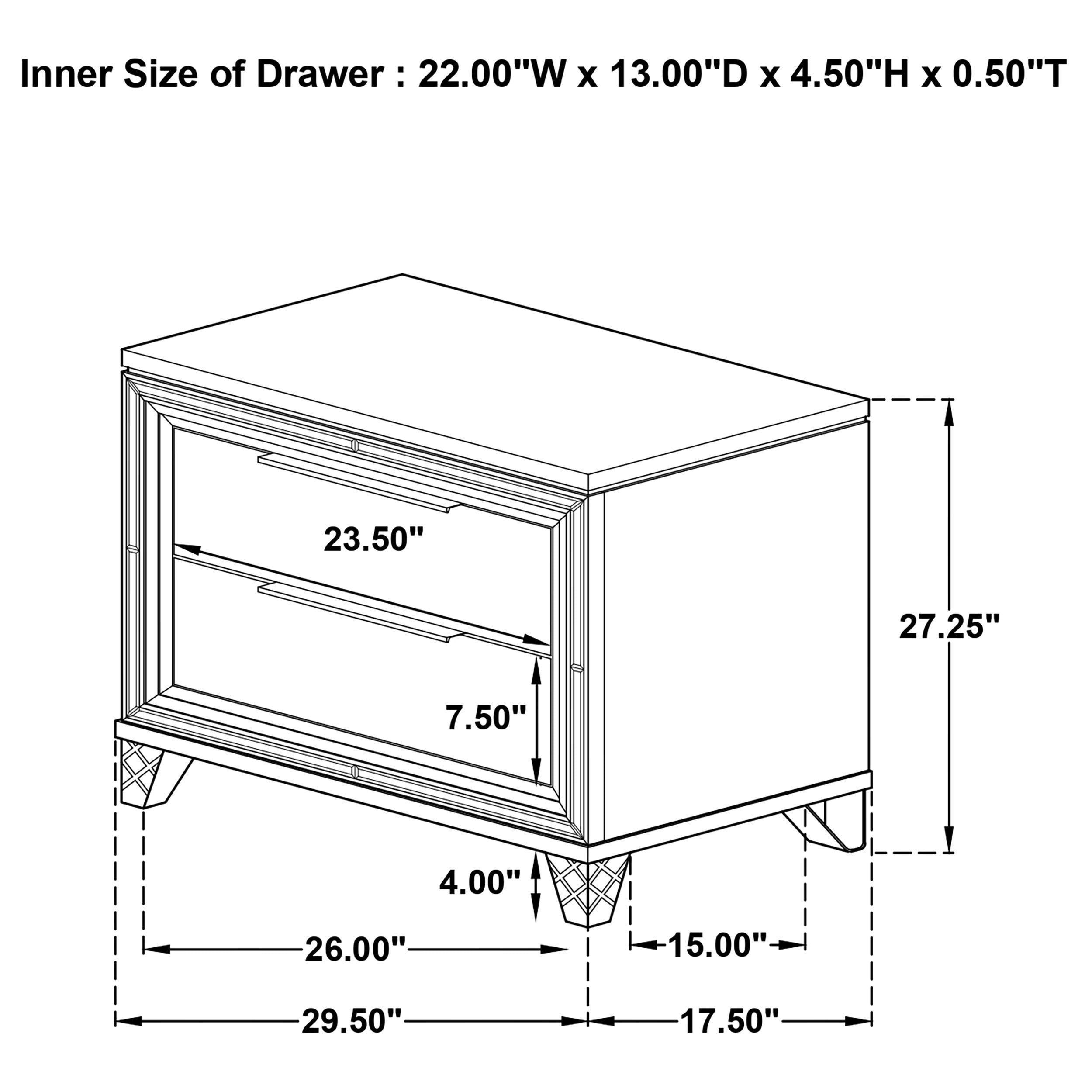 Marmore White Nightstand