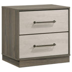 Fenwick 2-drawer Nightstand Bedside Table Grey Oak - 224982
