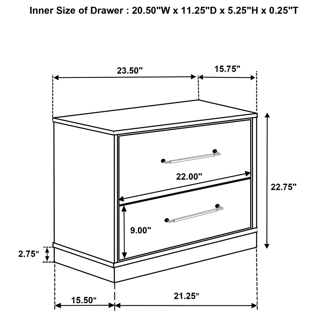 Fenwick Grey Oak/Almond Nightstand
