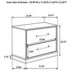 Fenwick Grey Oak/Almond Nightstand