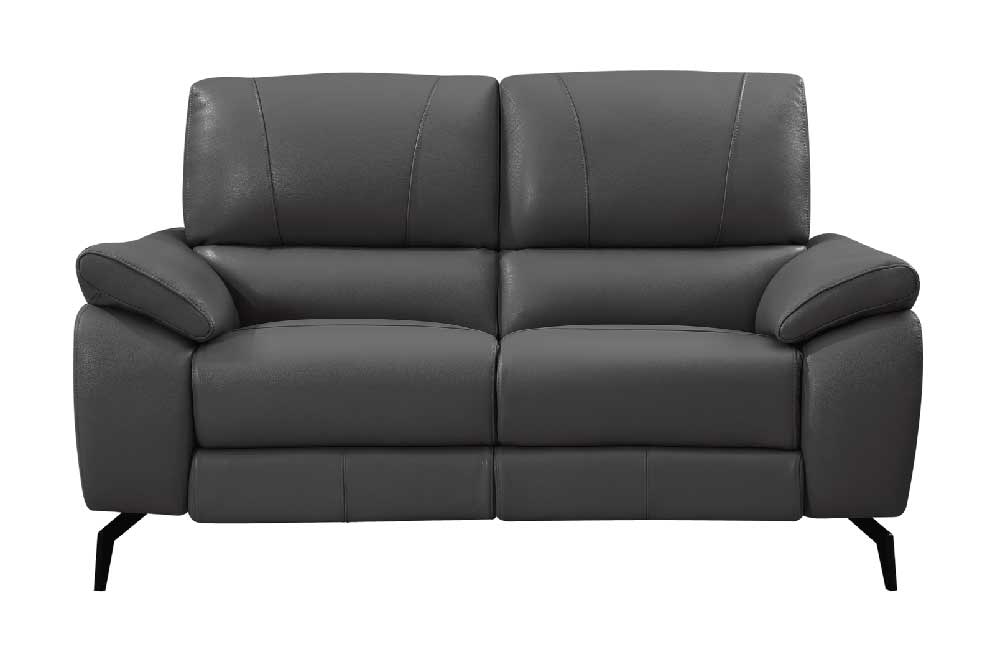 ESF Furniture - 2934 Loveseat w/ 2 Electric Recliner in Dark Grey - 29342DARKGREY