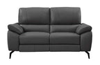 ESF Furniture - 2934 Loveseat w/ 2 Electric Recliner in Dark Grey - 29342DARKGREY