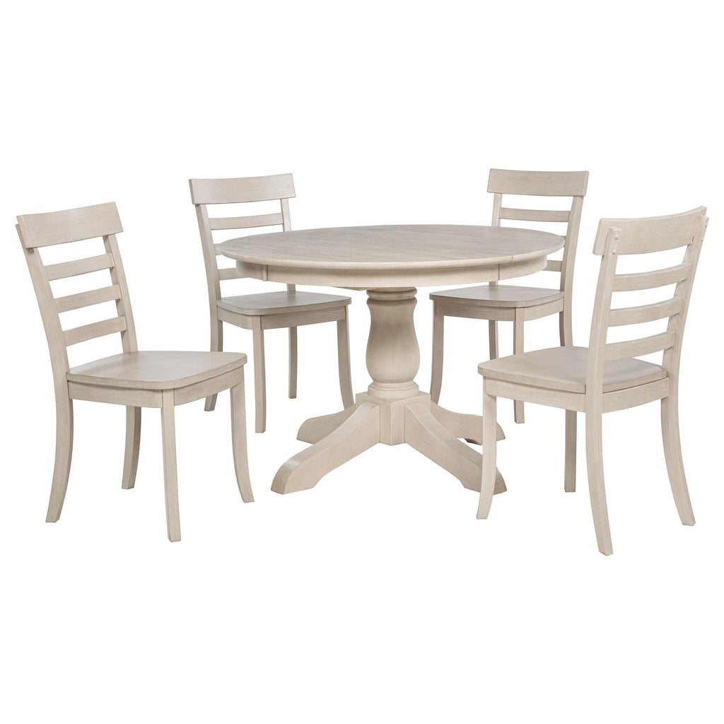 Orrison Oval 62-inch Wood Extension Leaf Dining Table Linen