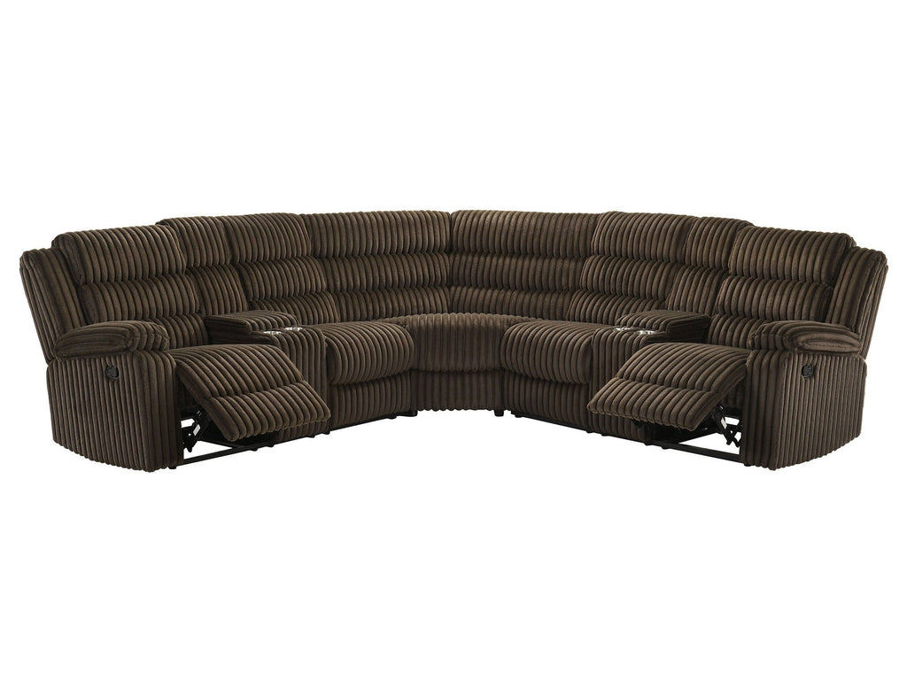 Atkinson Upholstered Reclining Sectional Sofa Black