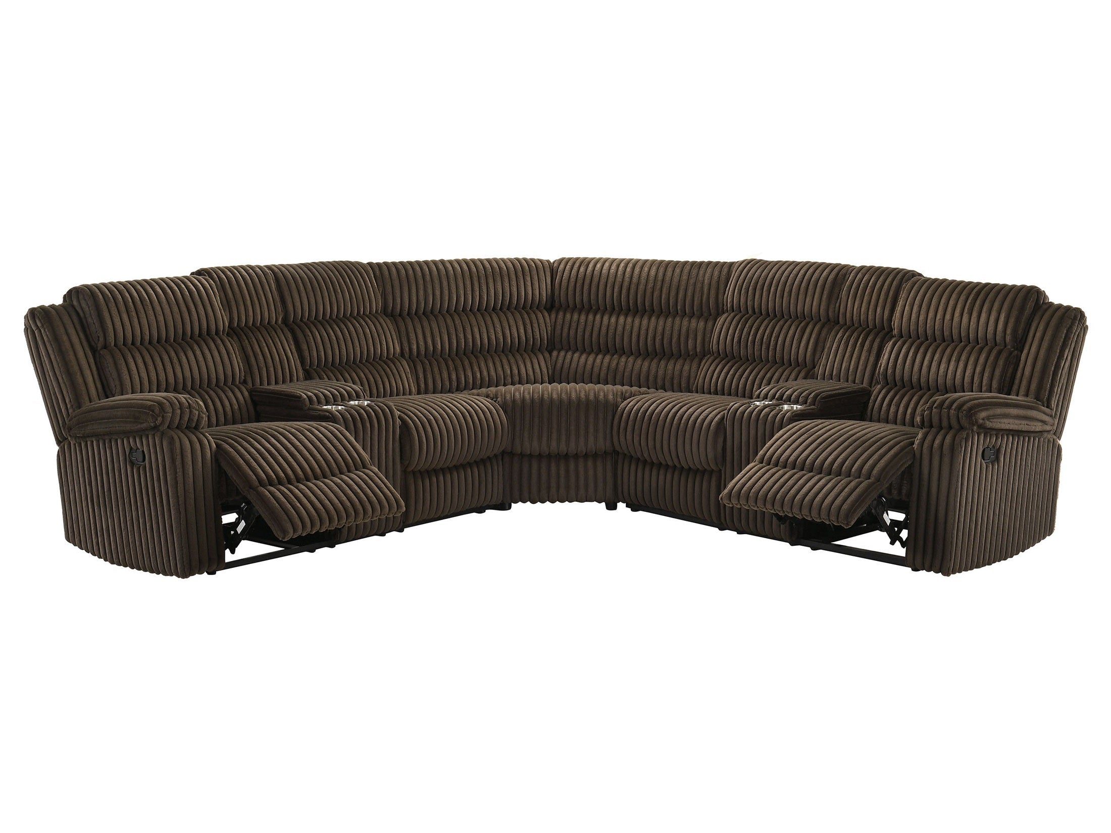 Atkinson Upholstered Reclining Sectional Sofa Black