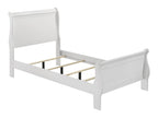 Louis Philippe 47-inch Full Sleigh Panel Bed White