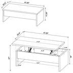 Canoga Engineered Wood Lift Top Coffee Table Light Oak