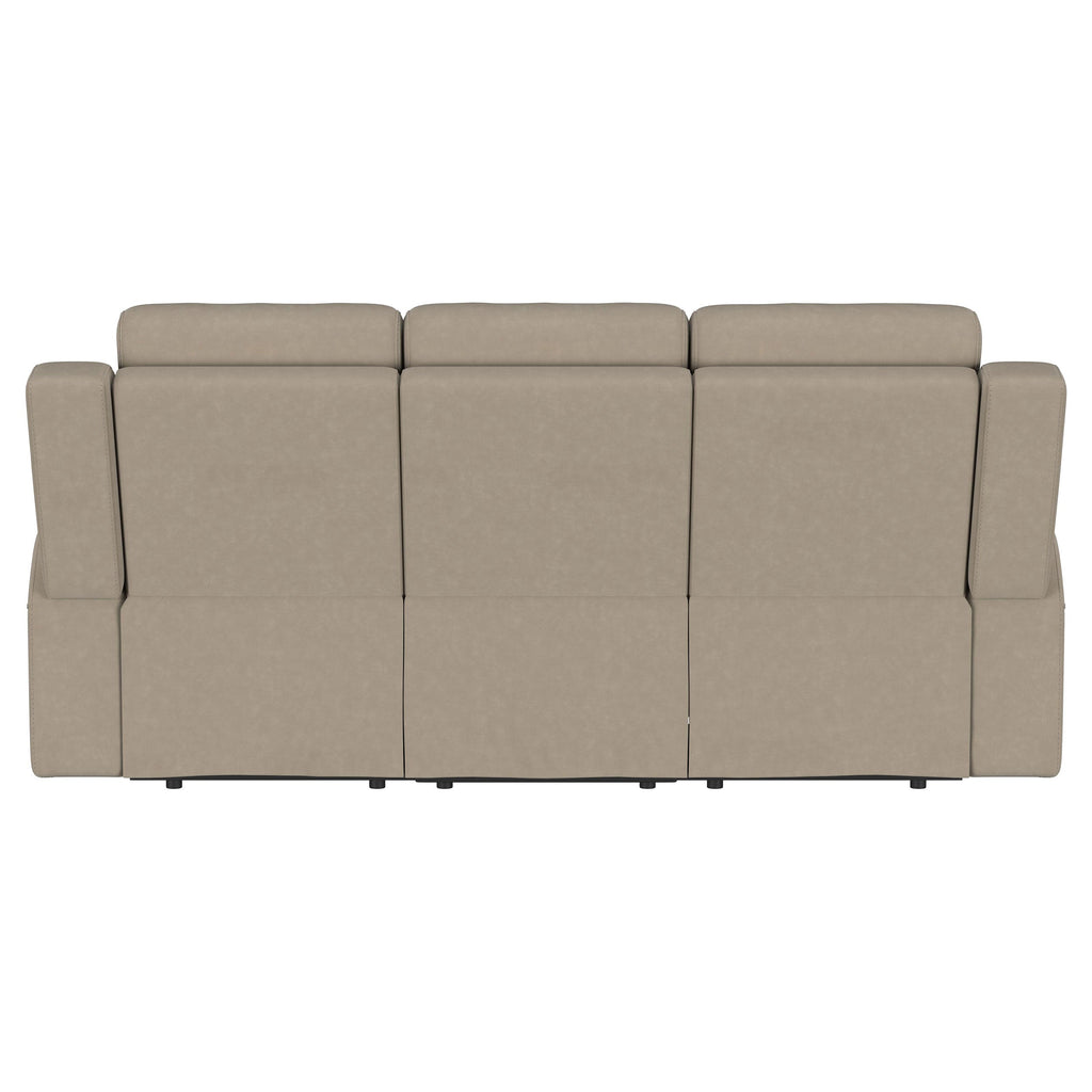 Brentwood 2-piece Upholstered Reclining Sofa Set Taupe