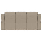 Brentwood 2-piece Upholstered Reclining Sofa Set Taupe
