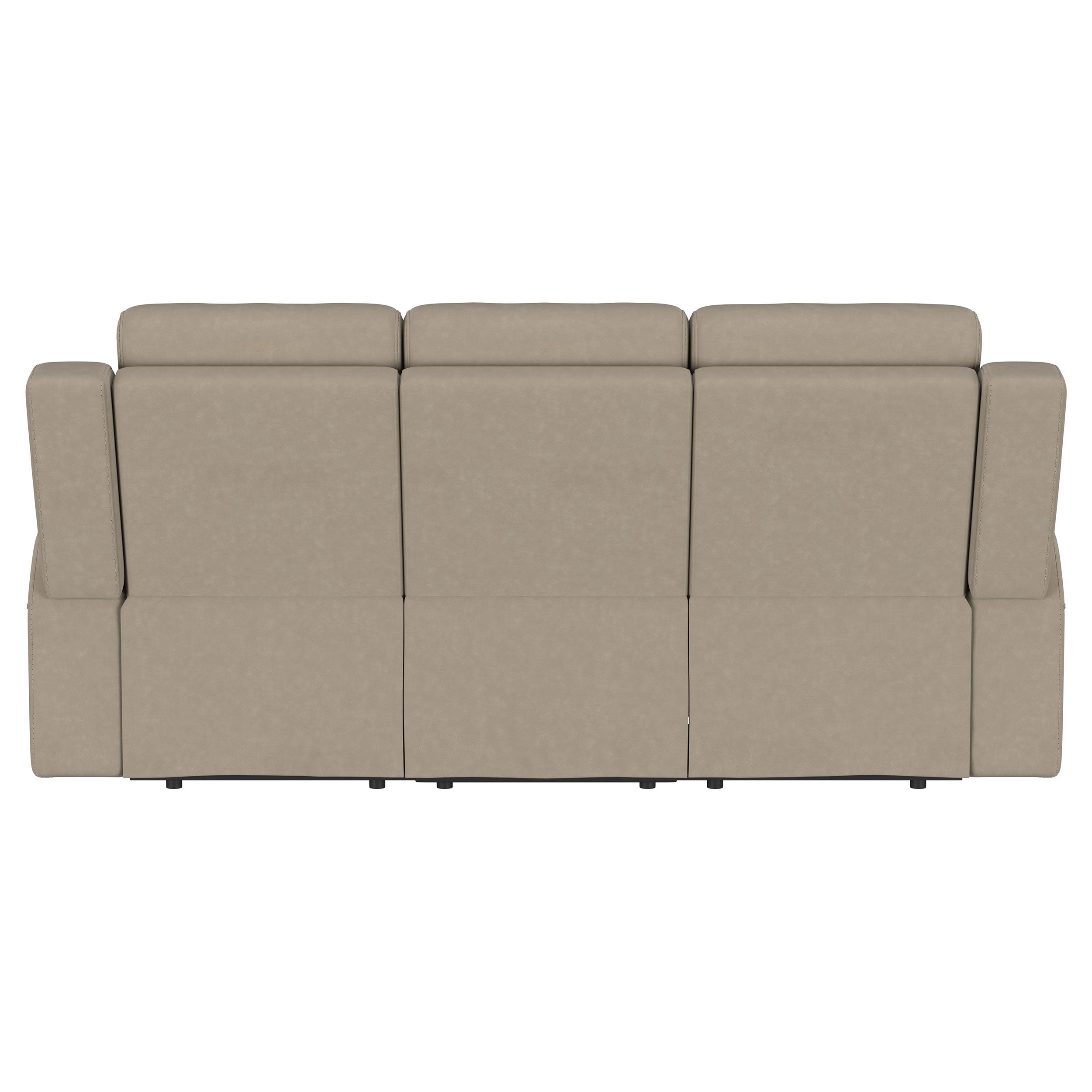 Brentwood 2-piece Upholstered Reclining Sofa Set Taupe
