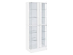 Cabra 4-door LED Curio Display Cabinet White High Gloss