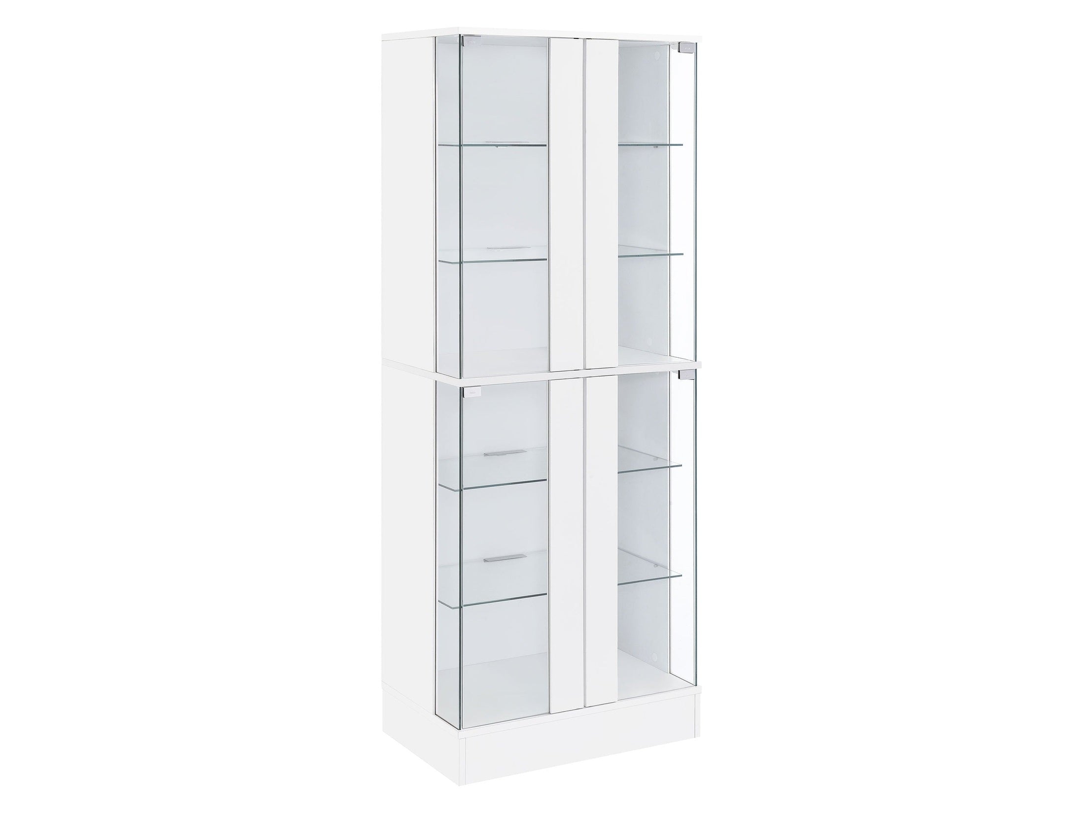Cabra 4-door LED Curio Display Cabinet White High Gloss