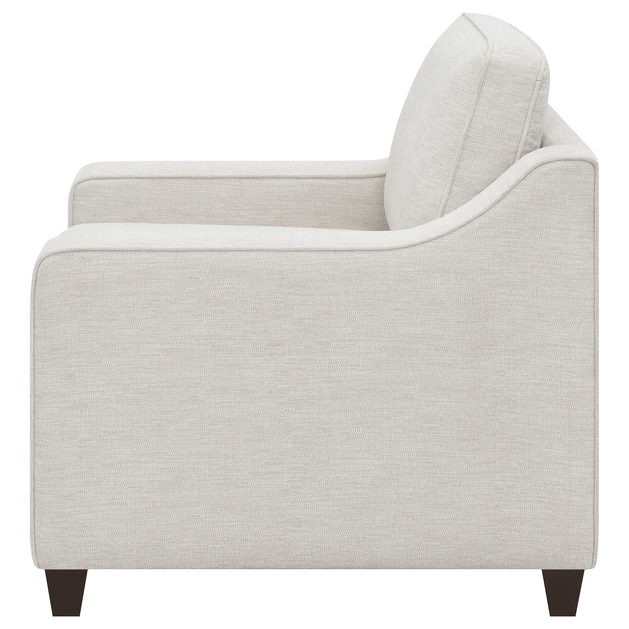 Christine Upholstered Sloped Arm Accent Chair Beige