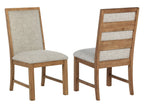 Bruner Upholstered Side Chair Natural Brown (Set of 2)
