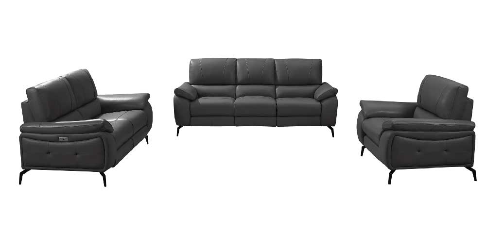 ESF Furniture - 2934 Chair w/ 1 Electric Recliner in Dark Grey - 29341DARKGREY