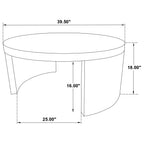 Sweeney 39-inch Round Wood Occasional Cocktail Coffee Table Black
